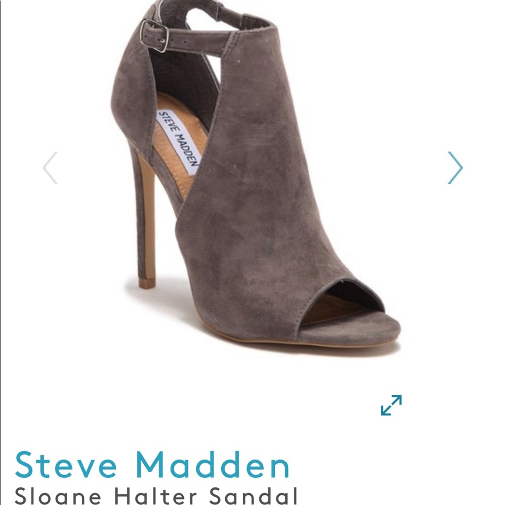 Steve Madden halter sandal grey suede 5.5